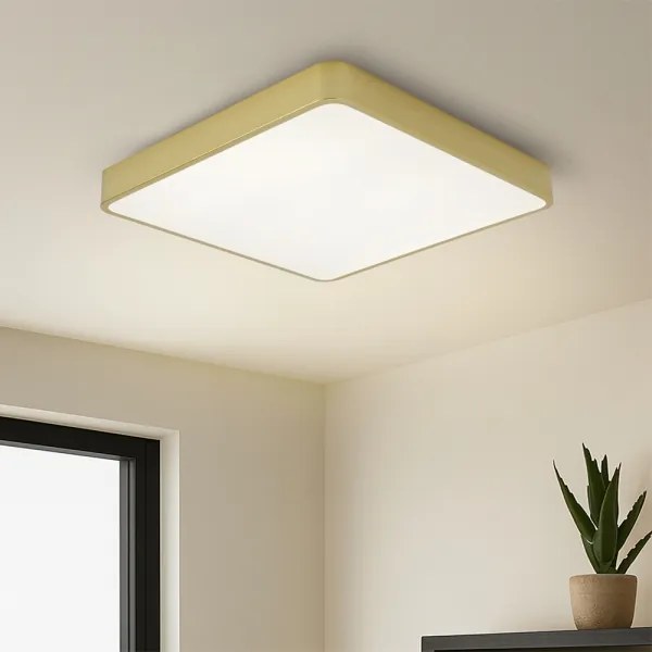 Brilagi - Plafonieră LED POOL, 48 W, 230 V, 3000/4000/6000 K, 50 x 50 cm, aurie