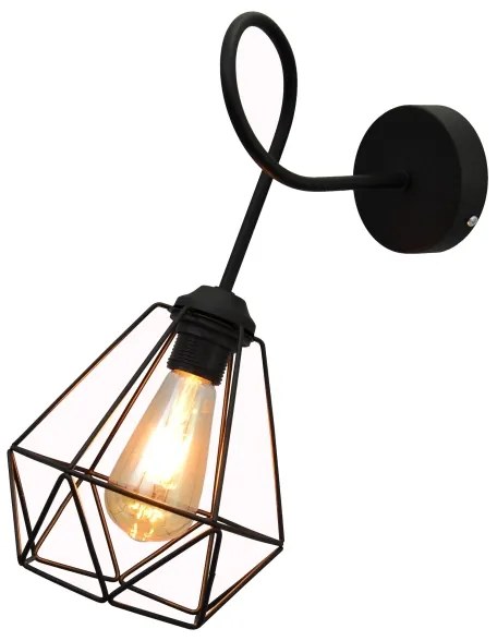 Aplica de perete KARO 3xE27/15W/230V neagră
