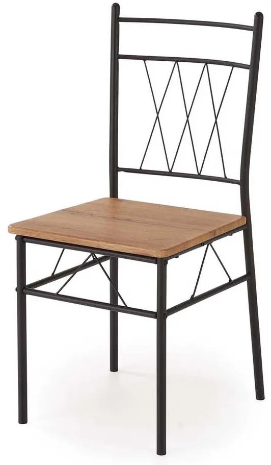 Set masă și scaune Faust 4+1, stejar / negru