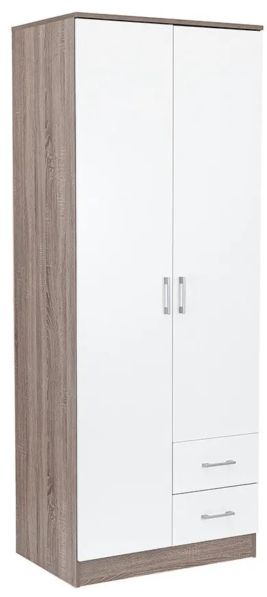 Dulap Miami 80x205 cm alb-stejar York