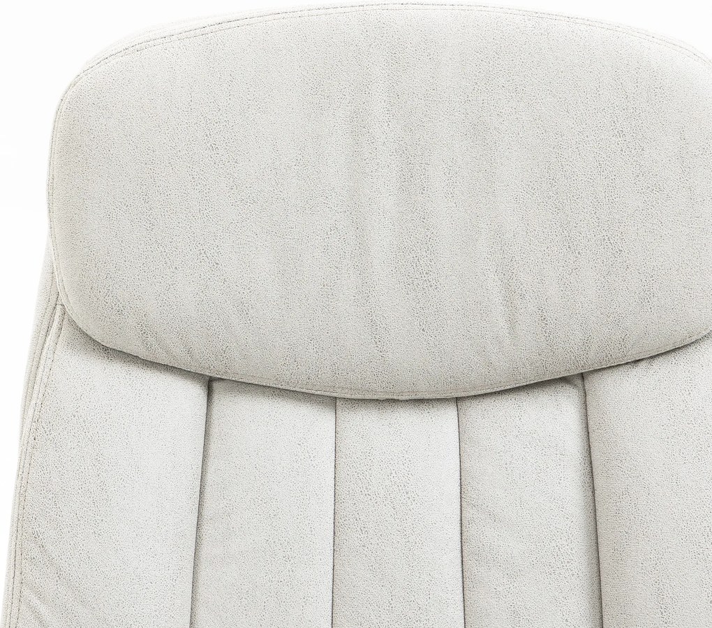 Vinsetto Scaun de birou cu funcție de masaj și încălzire, ergonomic, 66x67x110-118cm, Alb crem | Aosom Romania