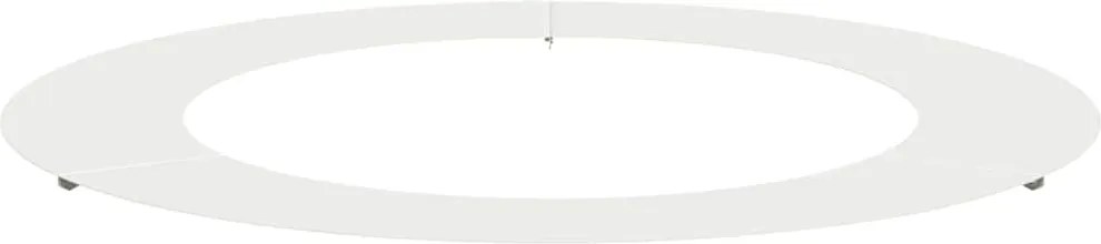 vidaXL potrivit pentru inel de copac plat Alb Ø60 / 90 cm Oțel