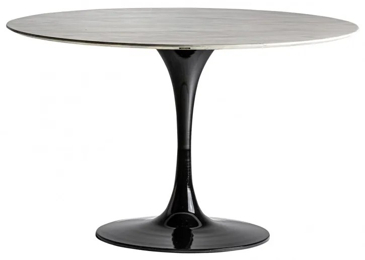 Masa rotunda design vintage Sankt negru/alb, 120cm 28458 VH