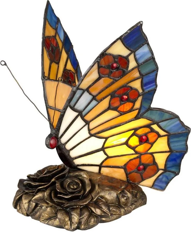Elstead QZ-OBUTTERFLY-TL - Lampă decorativă LED TIFFANY 1xG9/3W/12/230V, cu model fluture