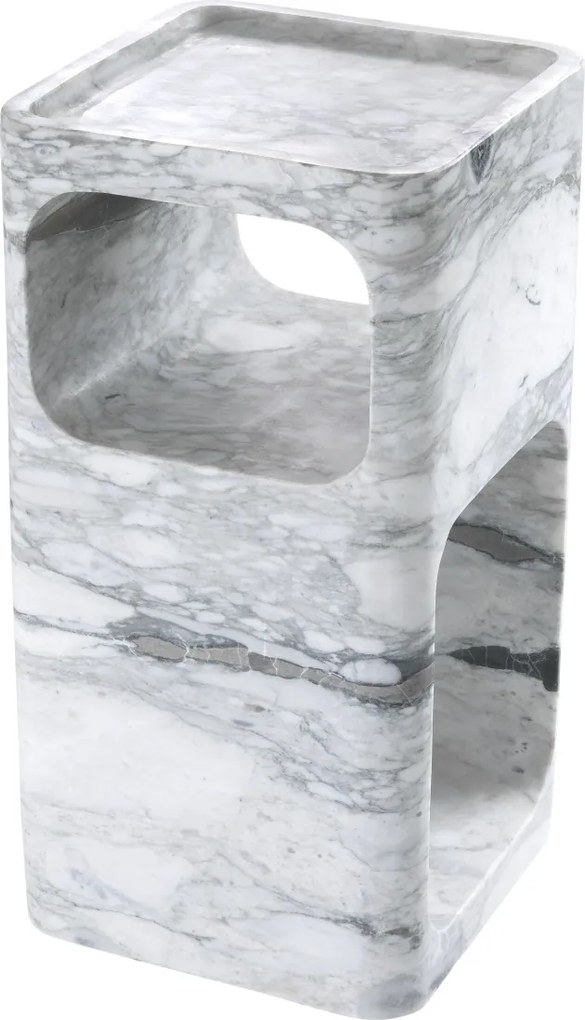 Masuta laterala design LUX Adler, marmura alba 113370 HZ