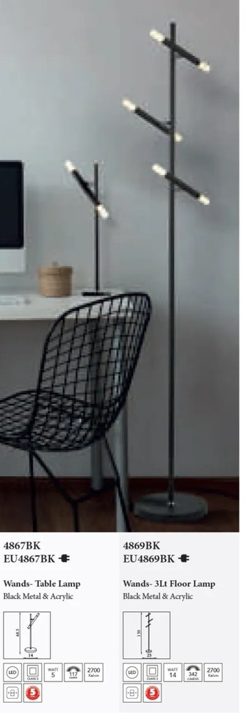 Lampadar/Lampa LED de podea stil minimalist Wands