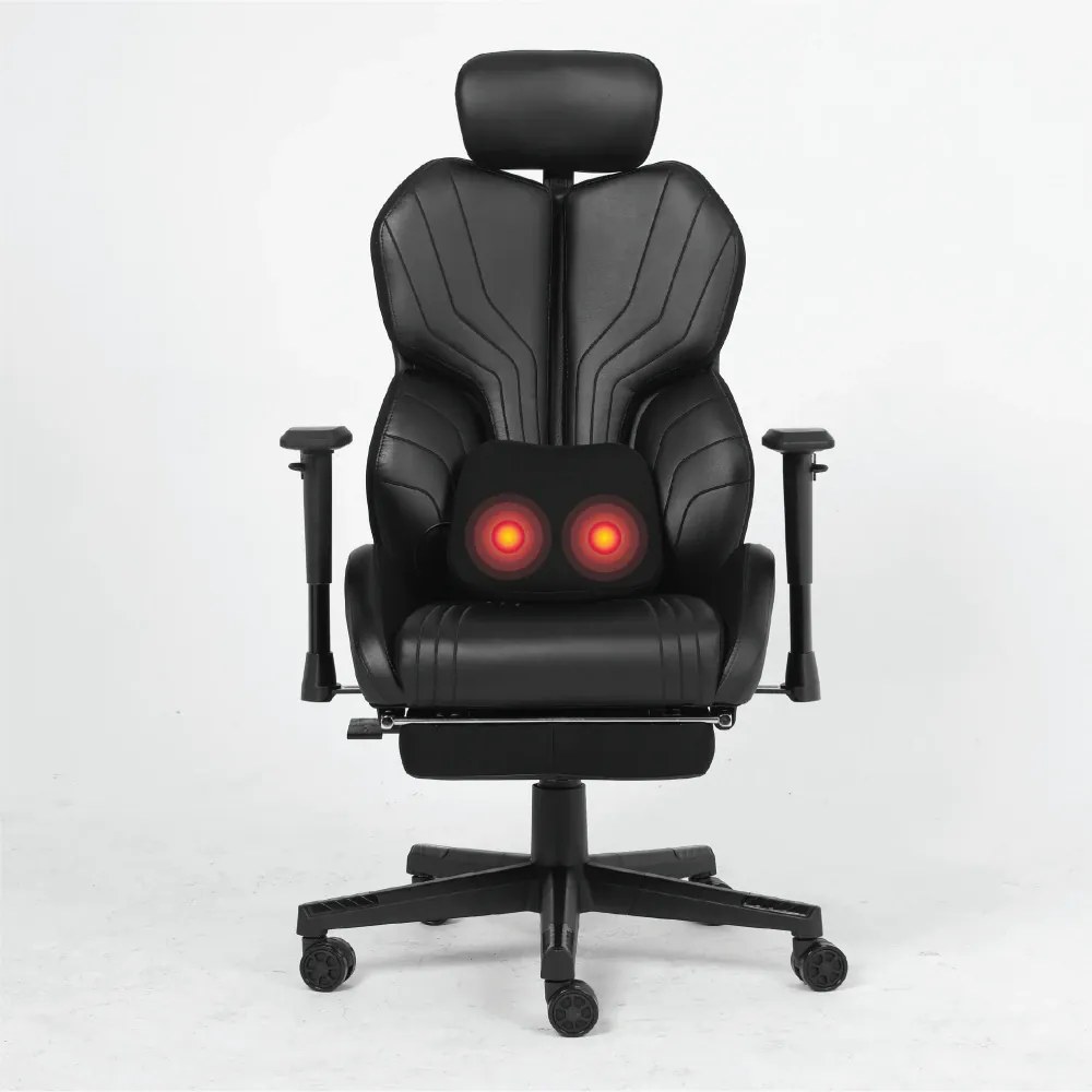 LUMINA X-Motion Confort – Susținere Lombară Avansată, Masaj Integrat și Relaxare Ergonomică Totală, PU, Negru