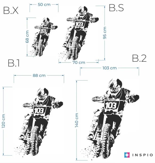 INSPIO Autocolant de perete - Motocross