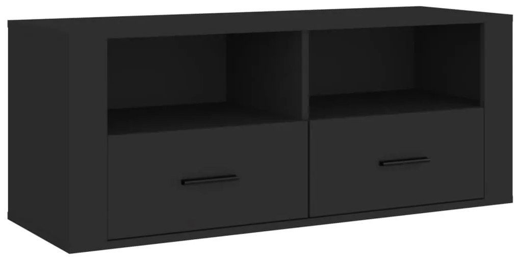 816809 vidaXL Comodă TV, negru, 100x35x40 cm, lemn prelucrat