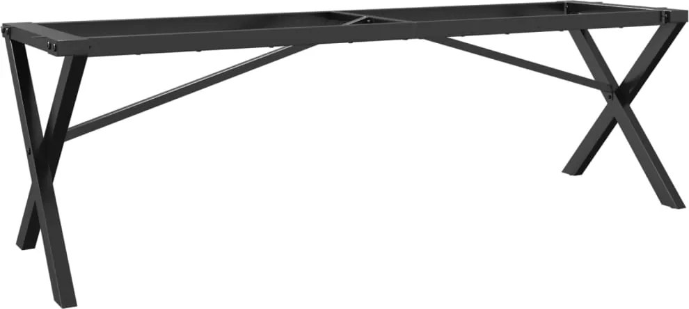 vidaXL Picioare Măsuță de cafea X-Frame 140x30x43 cm Oţel