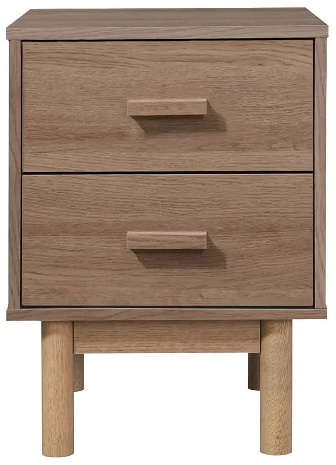 Noptieră în culoare naturală cu aspect de lemn de stejar Melanie – Støraa