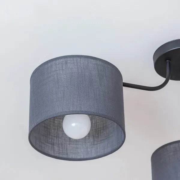 Lustră aplicată ALBA 3xE27/15W/230V gri