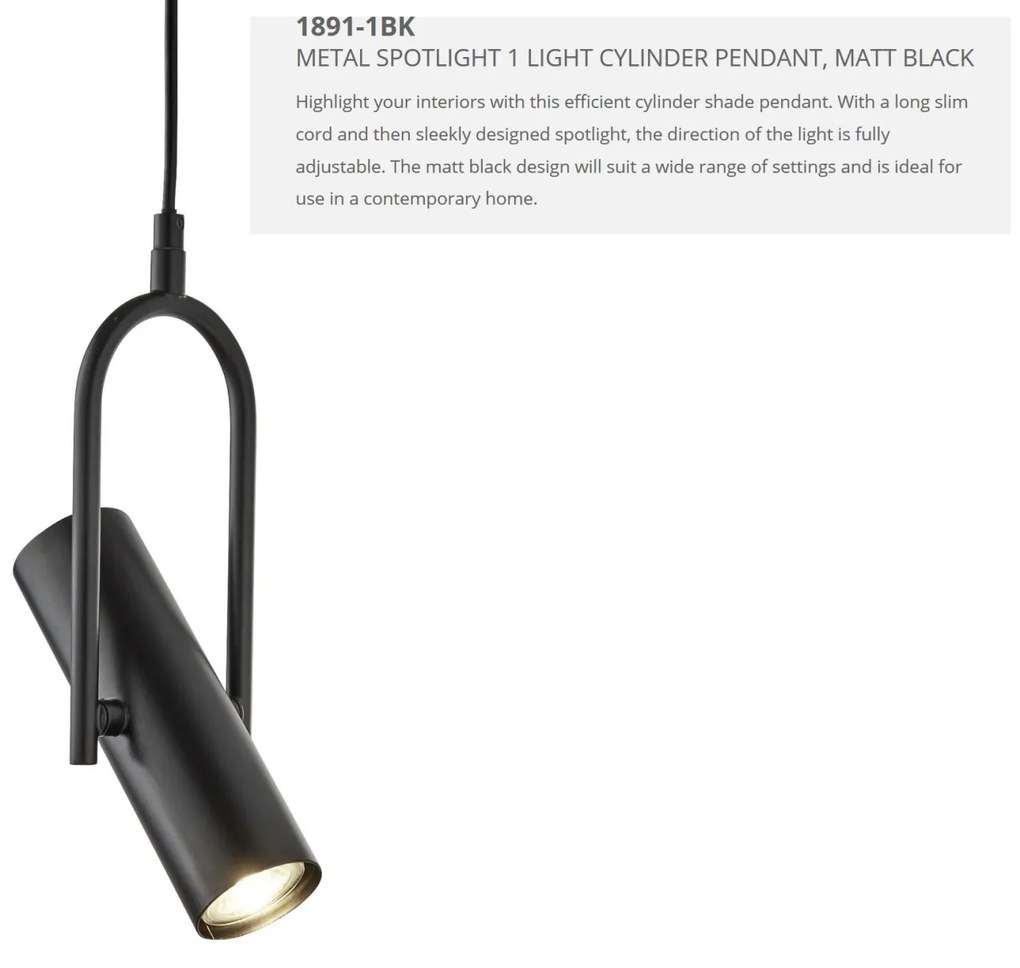 Pendul minimalist design modern Telescope Black 1891-1BK SRT
