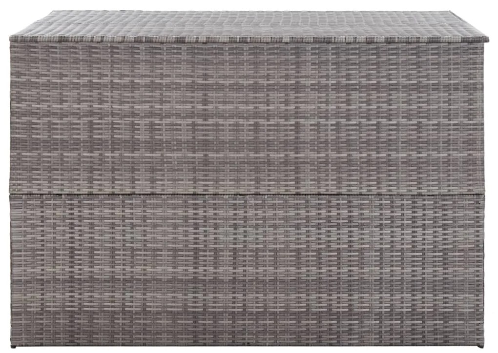 46467 vidaXL Ladă de depozitare de grădină, gri, 150x100x100 cm, poliratan