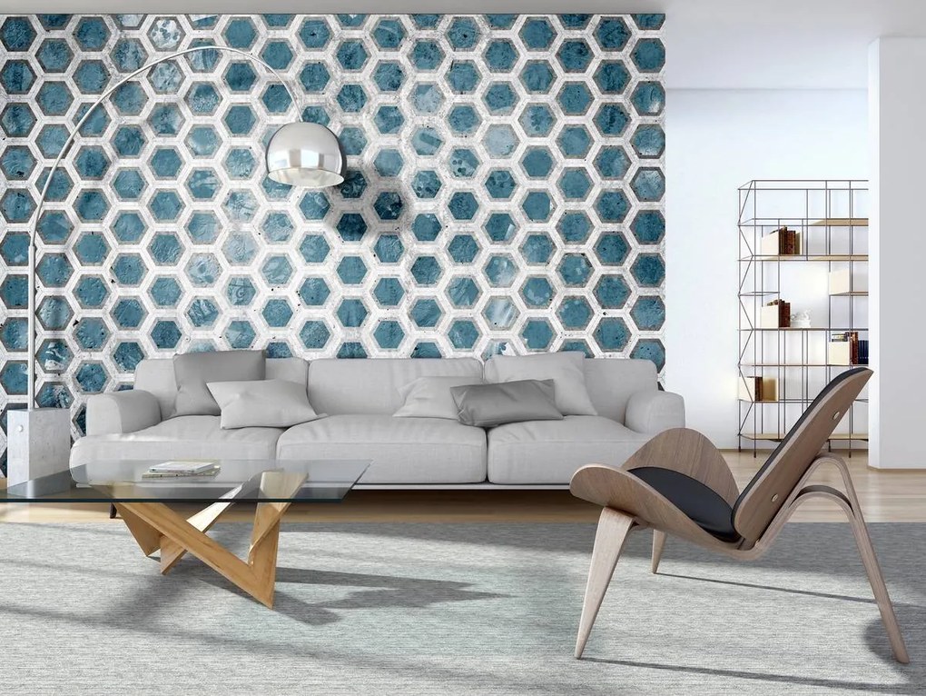 Fototapet - Hexagon (254x184 cm)