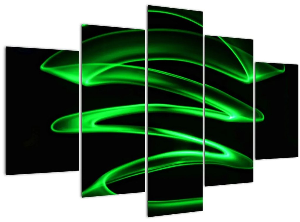 Tablou - valuri neon (150x105 cm)