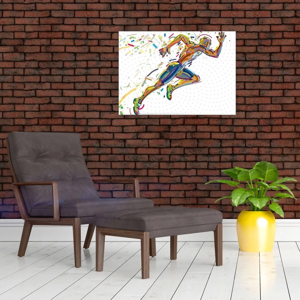 Tablou pe sticlă - Atlet (70x50 cm)