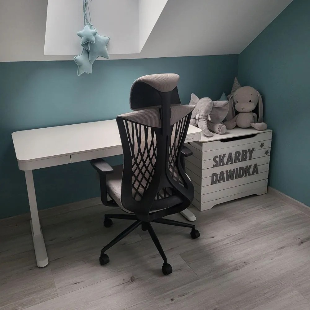 Scaun rotativ ergonomic de birou Ergomax gri deschis