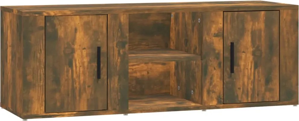 vidaXL Comodă TV, stejar fumuriu, 100x31,5x35 cm, lemn prelucrat