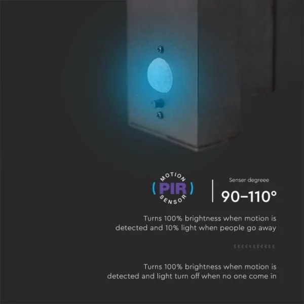 LED lampă solară de perete exterior cu senzor LED/5,5W/3,7V 3000K IP54