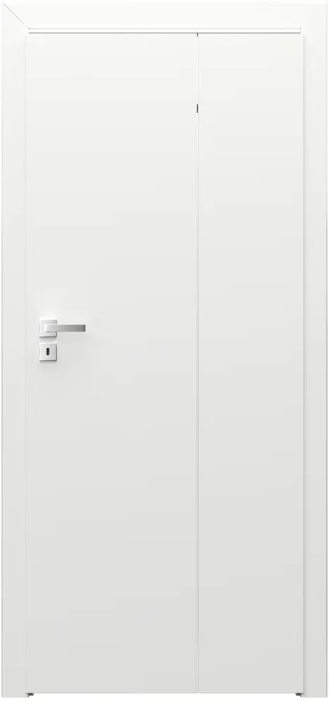Usa de interior plianta   pliabila ALFA ST, Alb, Folie Decor, 880 x 2070