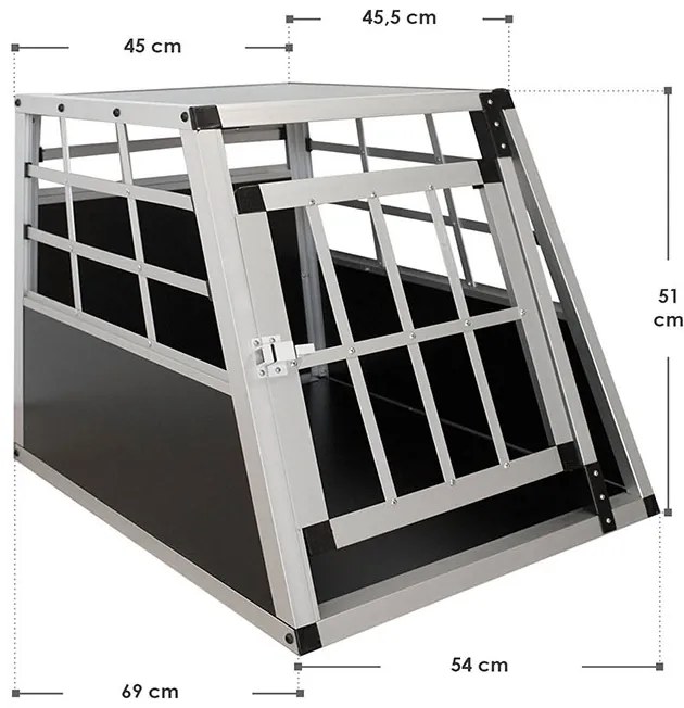 Jusky Lada din aluminiu pentru caini M