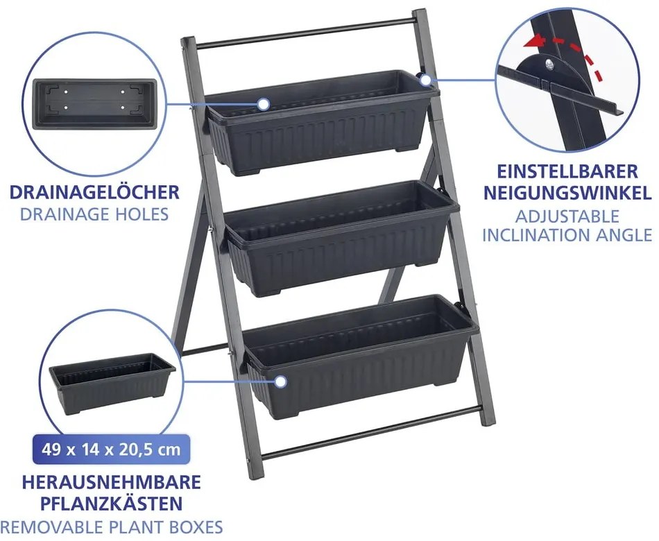 Suport pentru flori din metal (înălțime 85 cm) Vertical – Maximex