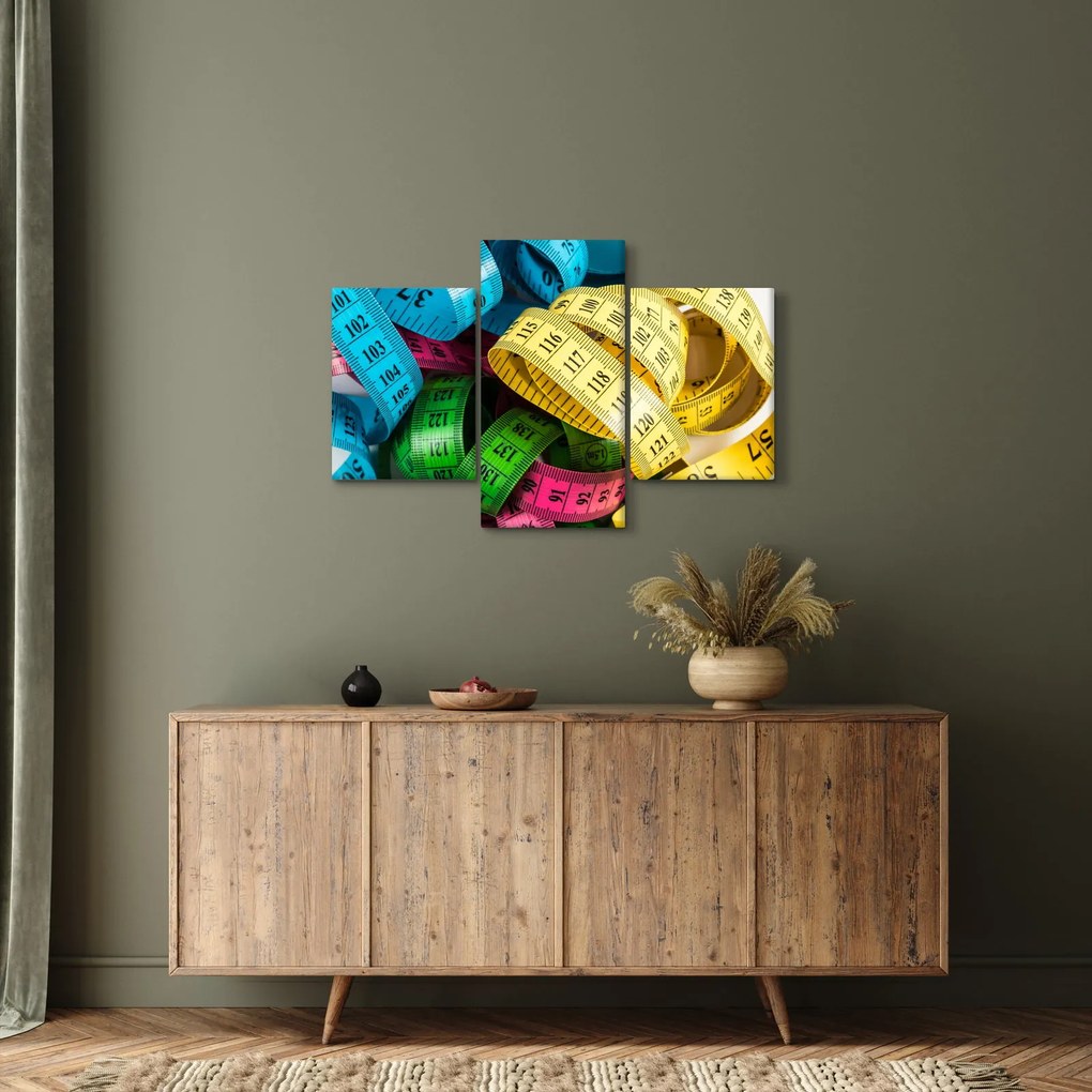 Tablou cu metri colorați (90x60 cm)