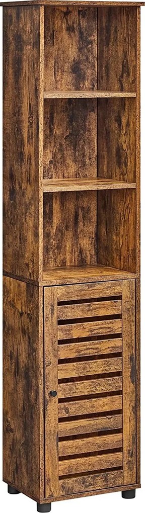 Raft TAYLOR cu dulap si rafturi 40x30x167cm, maro rustic