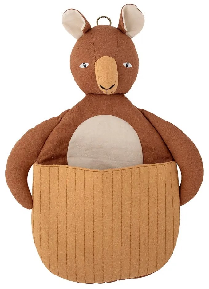 Coș de jucării pentru copii maro din material textil 46x7,5x33 cm Toto – Bloomingville Mini