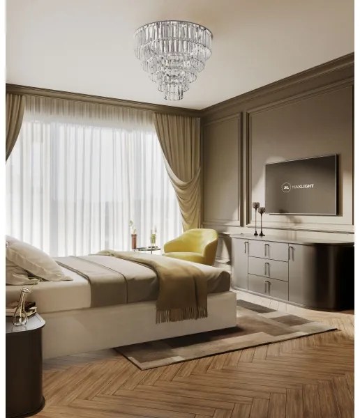 Plafonieră MAXLIGHT C0225 MONACO 16xG9/40W/230V d. 80 cm crom