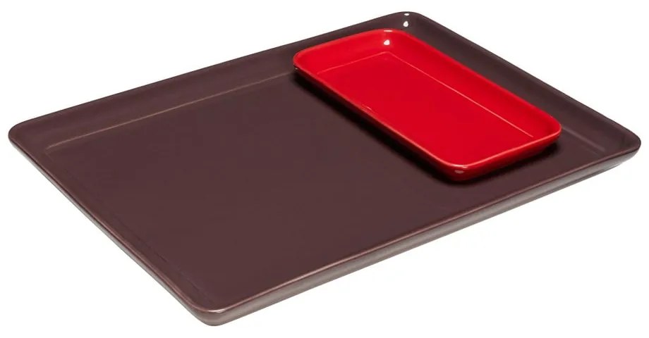 Tăvi decorative 2 buc. din ceramică 35x26 cm Amare – Hübsch