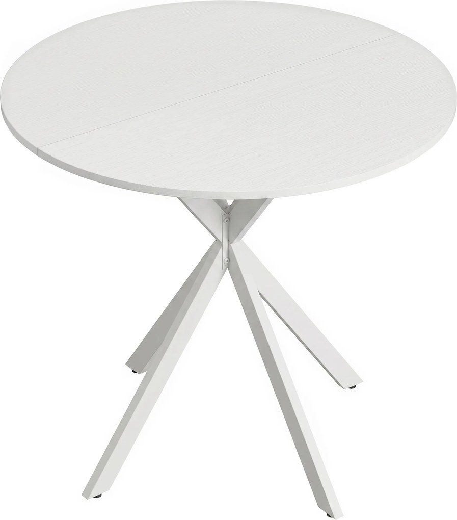 HOMCOM Masă Da Dining Rotund Stil Industrial Con Picioare în X Ø80x75 cm | Aosom Romania
