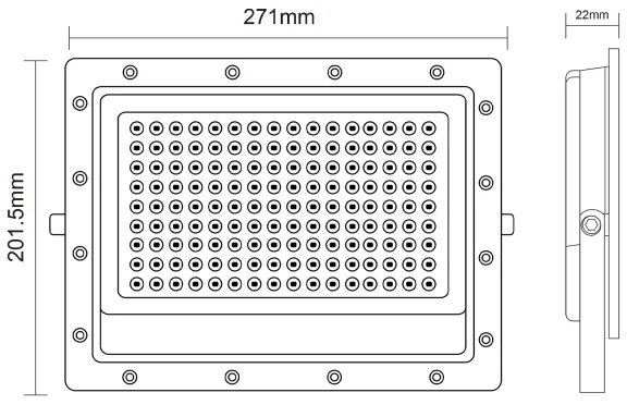 Proiector LED de exterior LED/150W/230V 5000K IP65 gri
