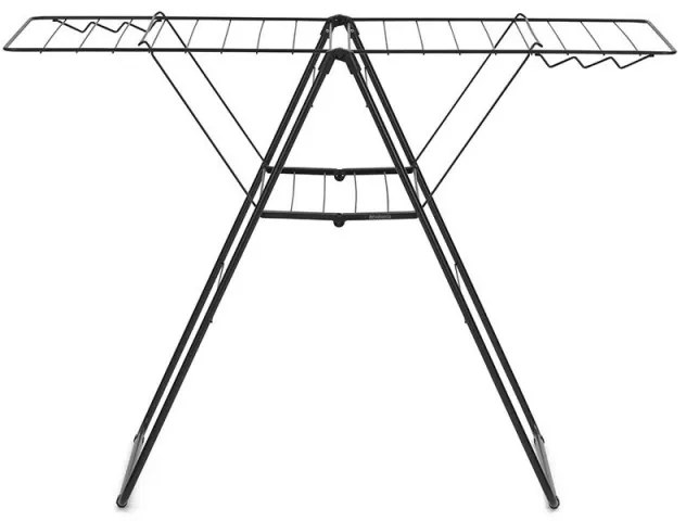 Uscator de rufe Brabantia Hangon 1004165, 20 m, 6 umerase, Reglabil, Blocare copii, Negru/mat