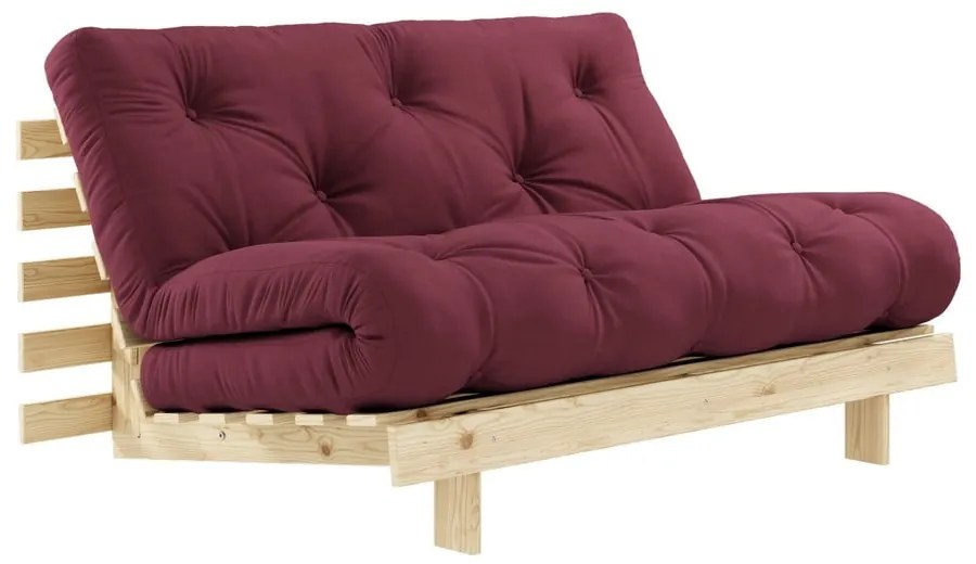 Canapea extensibilă roșie 140 cm Roots - Karup Design