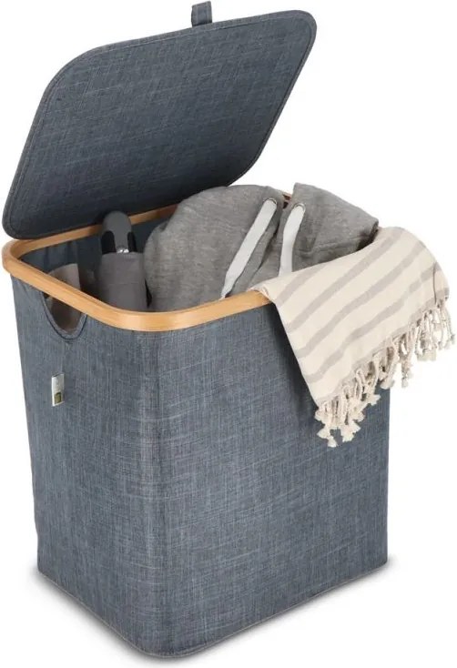 Cos de rufe NOLVIO 50 L, albastru-gri