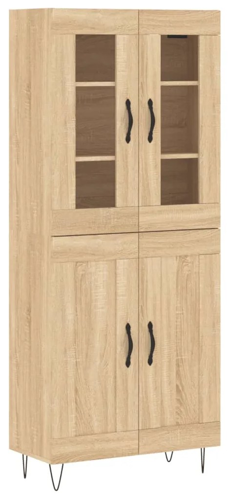 3198372 vidaXL Dulap înalt, stejar sonoma, 69,5x34x180 cm, lemn compozit