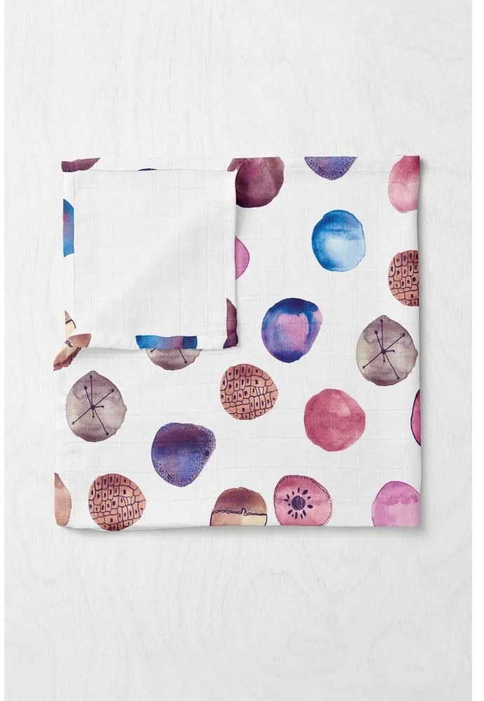 Pătură pentru copii albă din muselină 75x100 cm Shells – Mijolnir