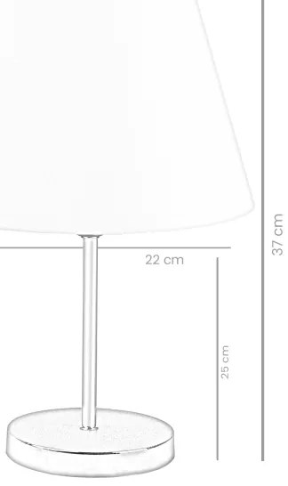 Lampă de masă AYD 1xE27/60W/230V albă/aurie