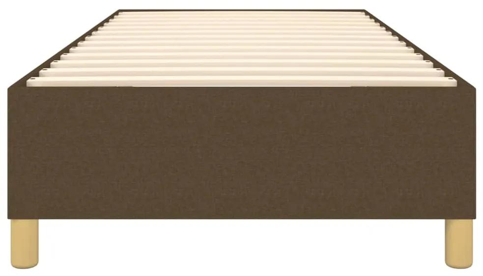 Cadru de pat box spring, maro inchis, 100x200 cm, textil Maro inchis, 35 cm, 100 x 200 cm