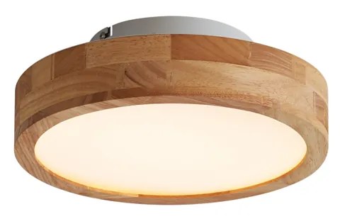 Plafonieră scandinavă din lemn 30cm incl. LED Dimmable - Pecker