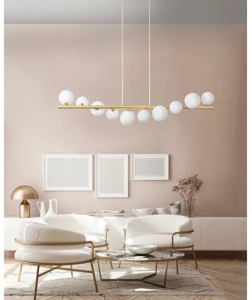 Azzardo AZ4409 - Candelabru pe cablu SYBILLA 7xG9/25W/230V auriu