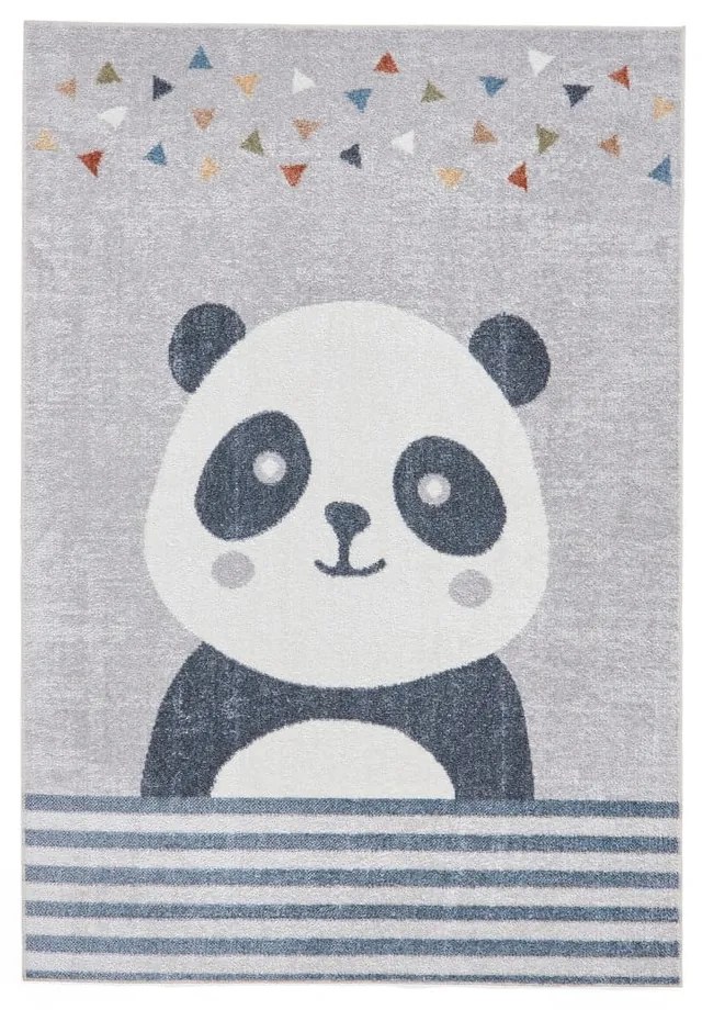 Covor pentru copii gri deschis 120x170 cm Vida Kids Panda – Think Rugs