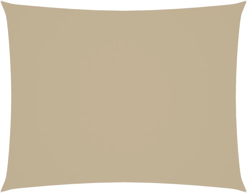 vidaXL Pânză parasolar, bej, 3,5x5 m, țesătură oxford, dreptunghiular