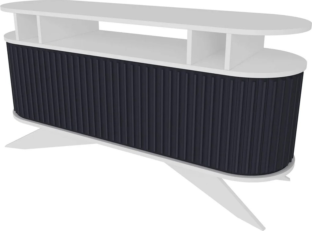 Bufet, Hanah Home, Stor, 150x43x75 cm, Alb / Antracit