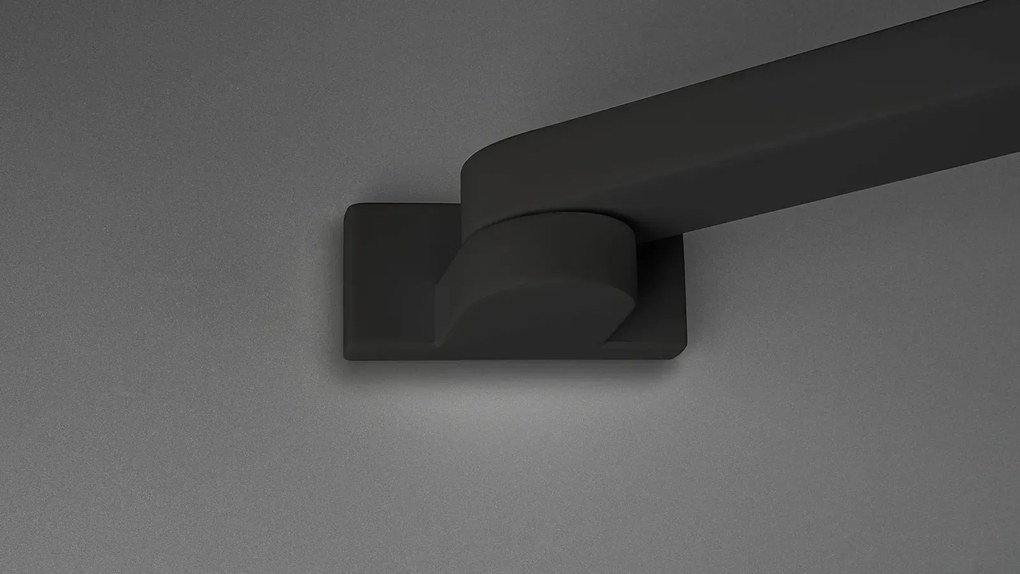 Paravan dus sticla securizata walk-in cu usa glisanta, 140x195 cm, negru mat, Deante Prizma Negru mat, 1400x1950 mm