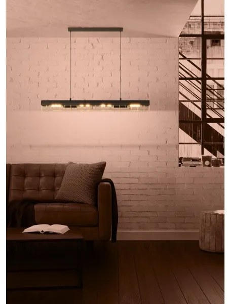 Lustră pe cablu Eglo 390059 ALFONSINE 4xE27/40W/230V negru/auriu