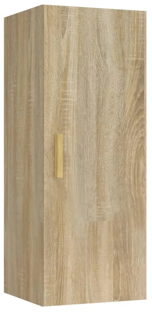 812432 vidaXL Dulap de perete, stejar sonoma, 34,5x34x90 cm, lemn compozit