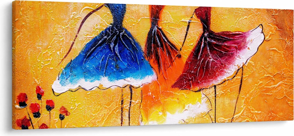 Tablou - Pictură în ulei, balerina (120x50 cm)